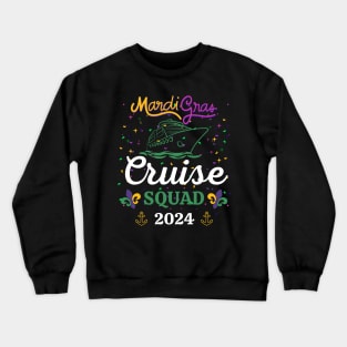 Mardi Gras Cruise 2024 Ship Family Matching Trip Costume Crewneck Sweatshirt